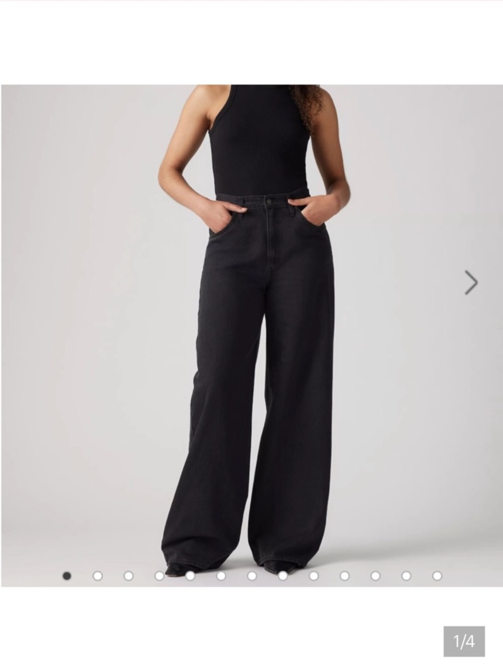 Levi's| Cinch Women's Baggy Black Wide Leg Jeans